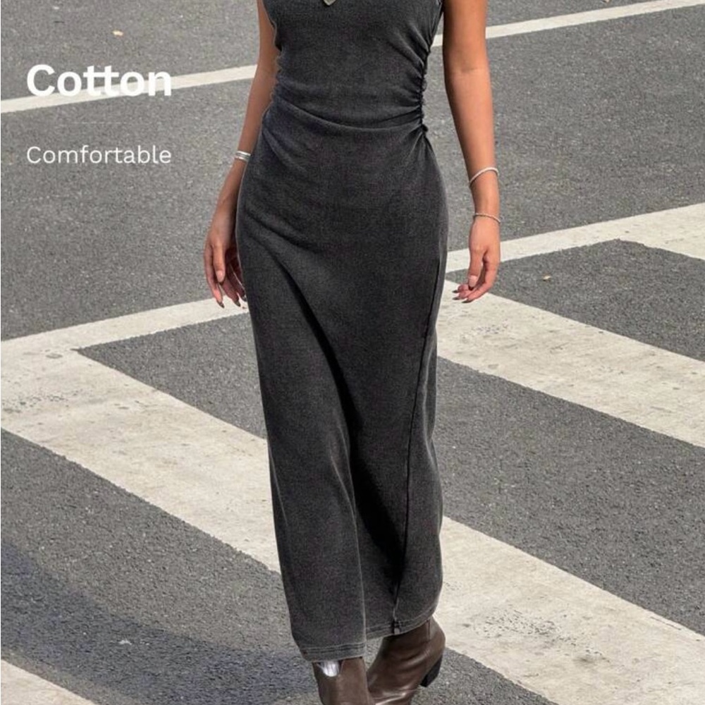 SHEIN Charcoal Maxi Dress